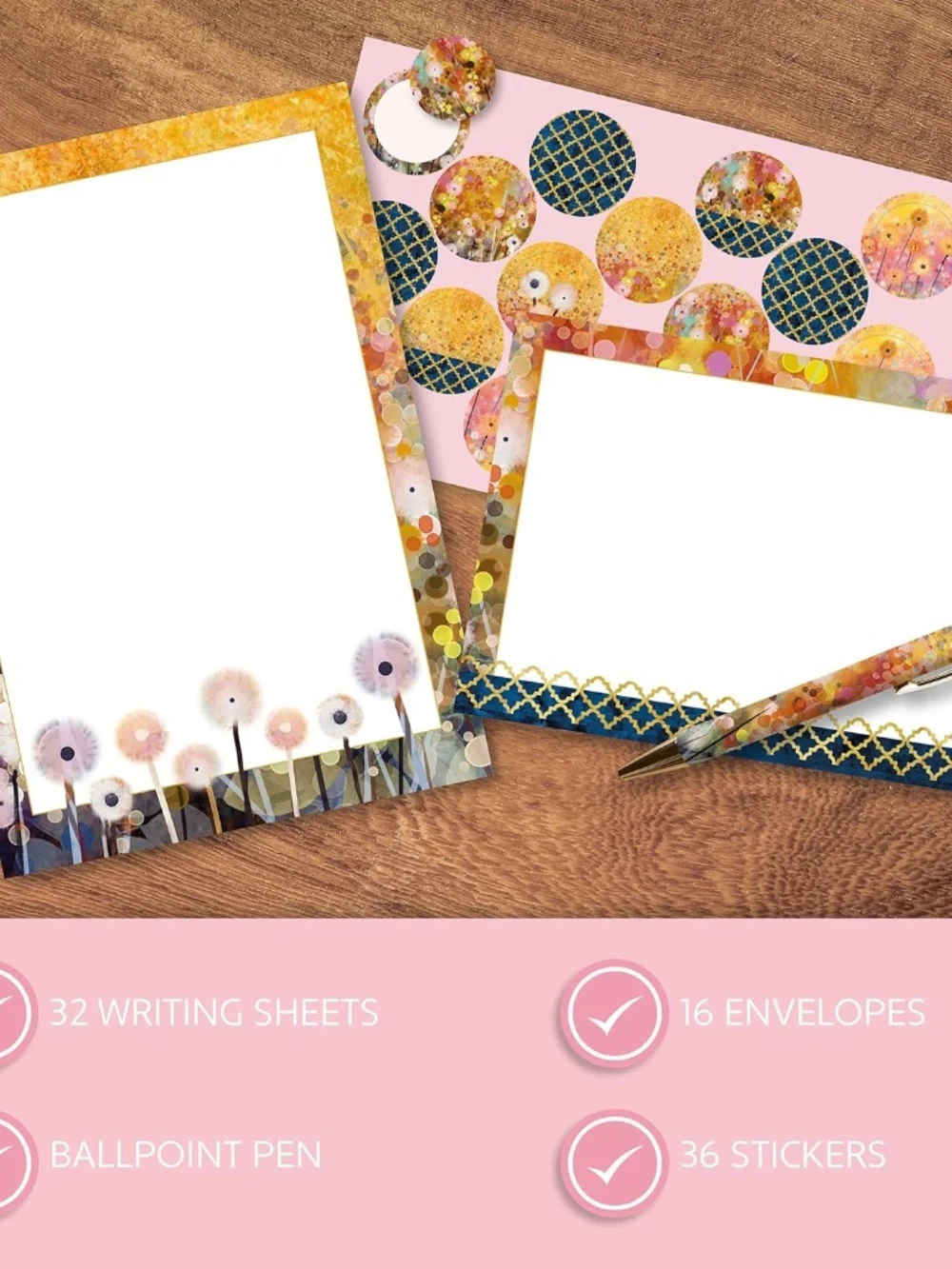 New Pom Poms Writing Set